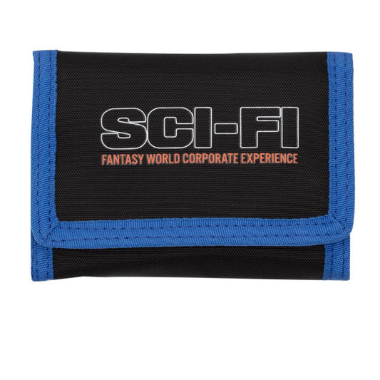 Sci-Fi Tri Fold Velcro Wallet Black
