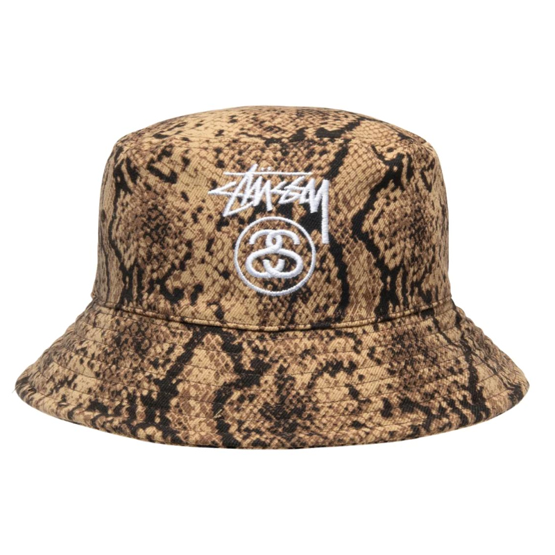 Stüssy Stock Lock Deep Bucket Hat Brown