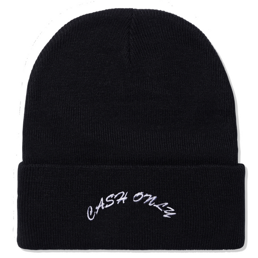 Cash Only Logo Beanie Black