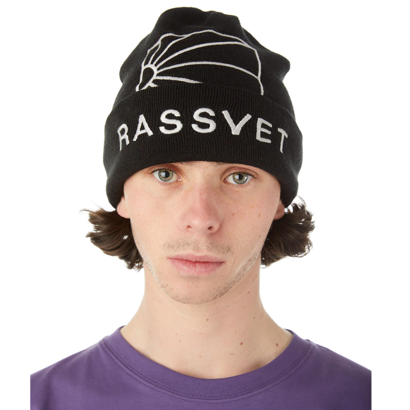 Rassvet Logo Knit Beanie Black