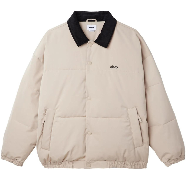 Obey Whispers Jacket Feather Grey