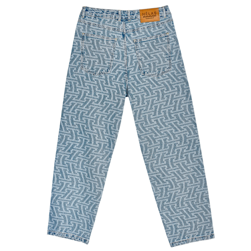 Helas Wave Denim Pants Light Blue