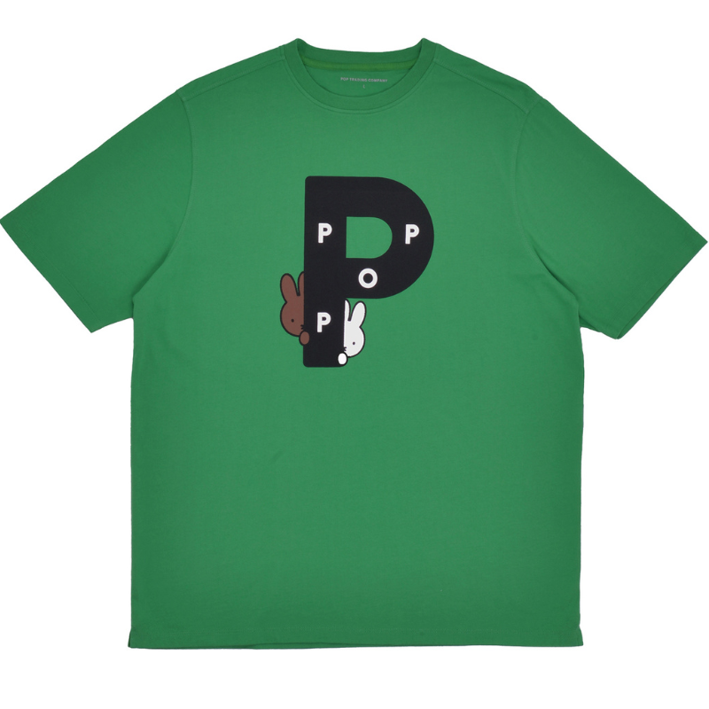 POP X Miffy Big P T-Shirt Green