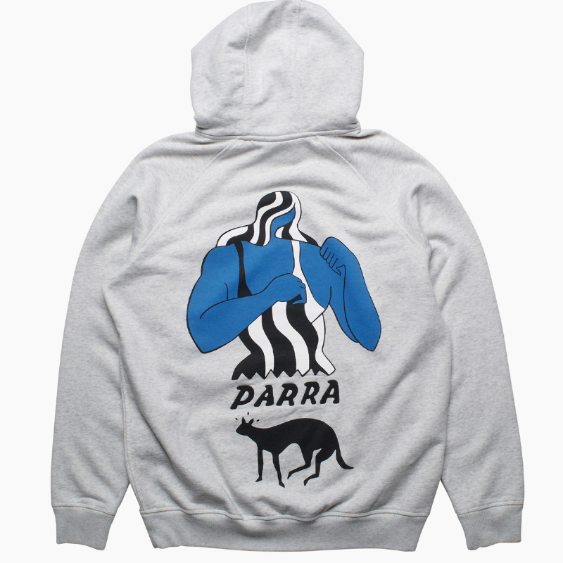 By Parra Cat Defense Hoodie Heathergrey