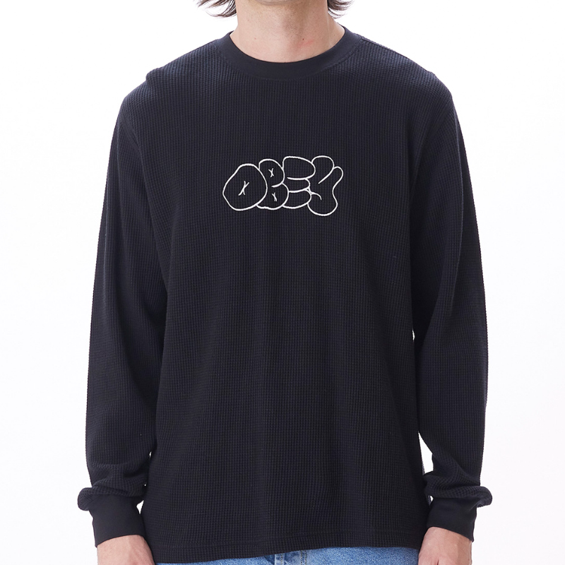 Obey Generation Thermal Longsleeve T-Shirt Digital Black