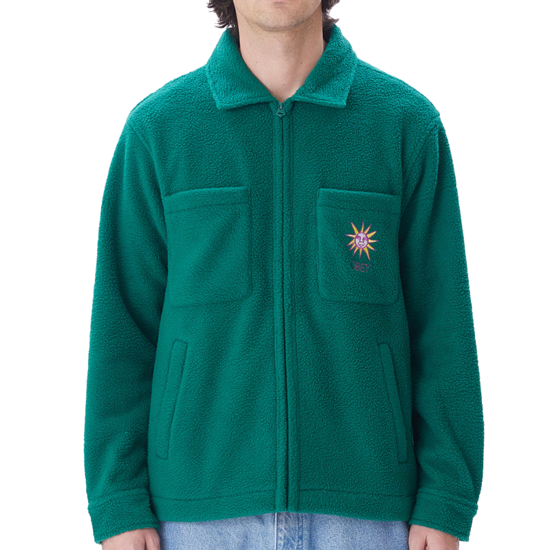 Obey Canal Shirt Jacket Aventurine Green