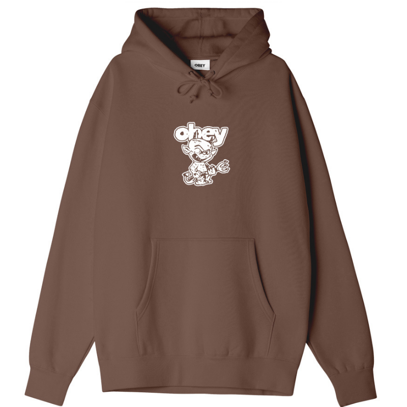 Obey Demon Hooded Sweater Sepia