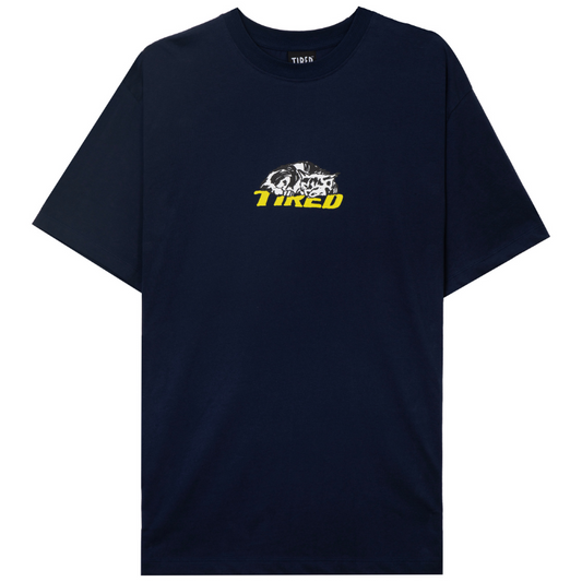 Tired Cat Nap T-Shirt Navy