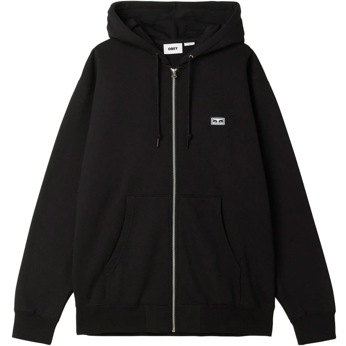 Obey Established Works Eye Zip Hoodie Black