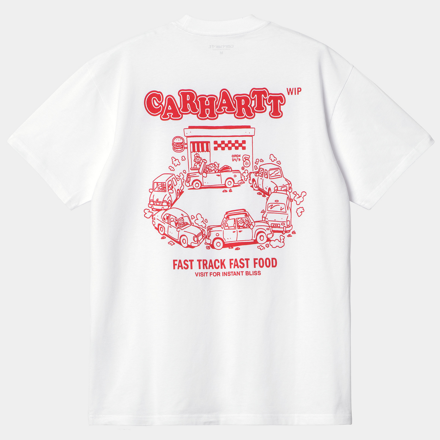 Carhartt WIP Fast Food T-Shirt White/Red