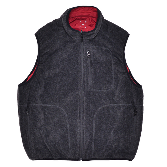 POP Reversible Vest Anthracite/Rio Red