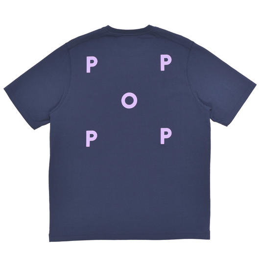 POP Logo T-Shirt Navy/Viola