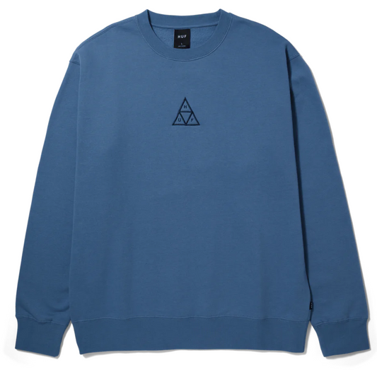 HUF Set Triple Triangle Crewneck Sweater Slate Blue