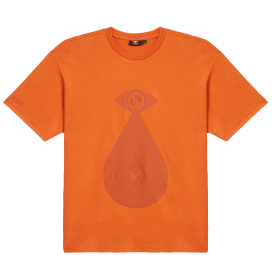 Obey X Napapijri Heavyweight Classic Custom T-Shirt Orange Corroded