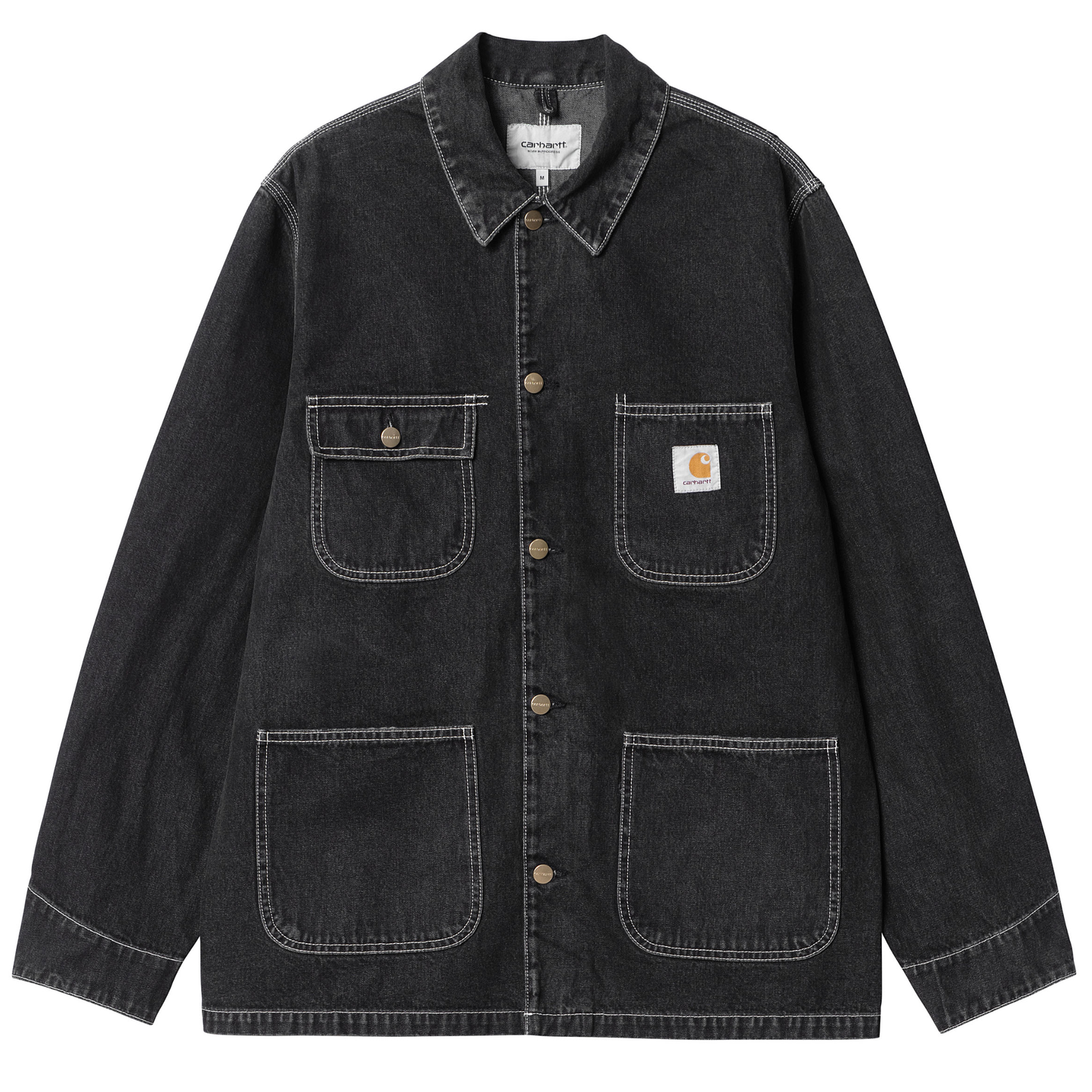 Carhartt WIP OG Chore Coat Black Stone Washed