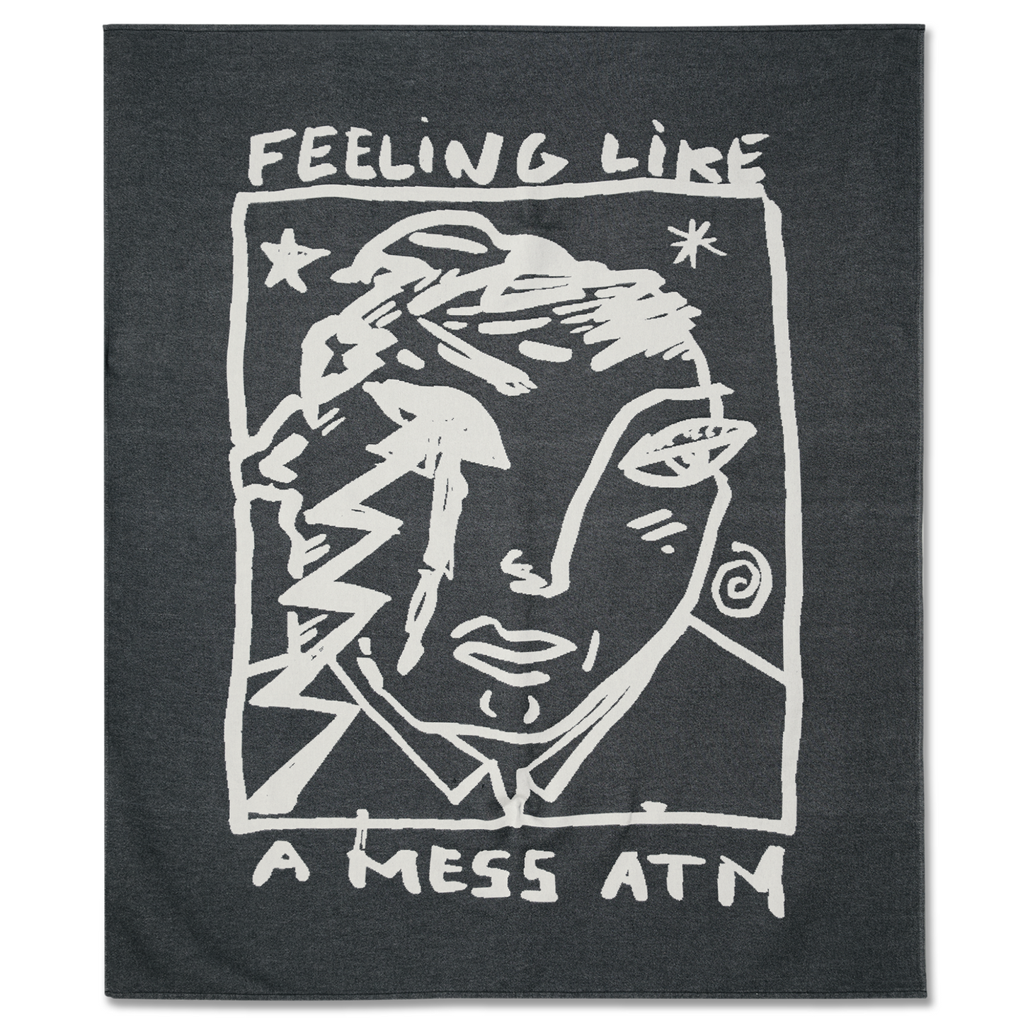 Polar Mess ATM Picnic Blanket Black/Cloud White