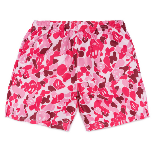 Civilist Smiler Camo Shorts Pink Camo