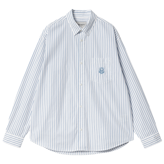 Carhartt WIP Longsleeve Linus Shirt Stripe Bleach White
