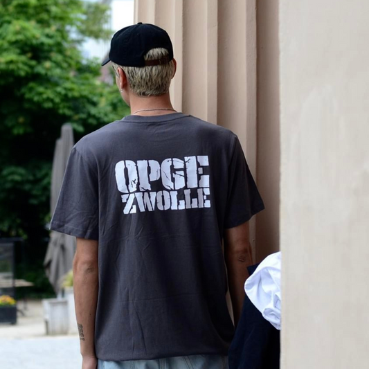 Sparky x Opgezwolle Logo T-shirt Charcoal