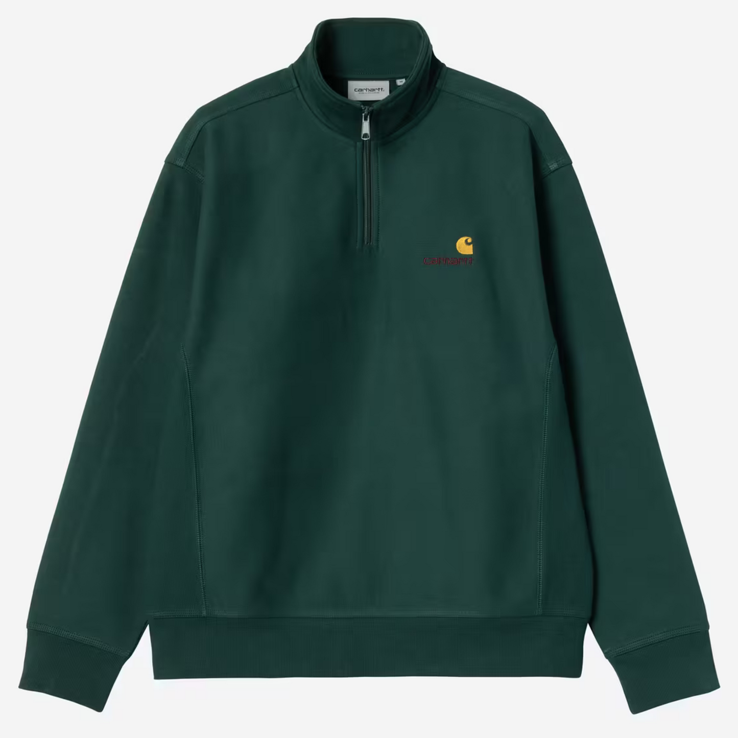 Carhartt WIP Half Zip American Script Sweater Dark Fir