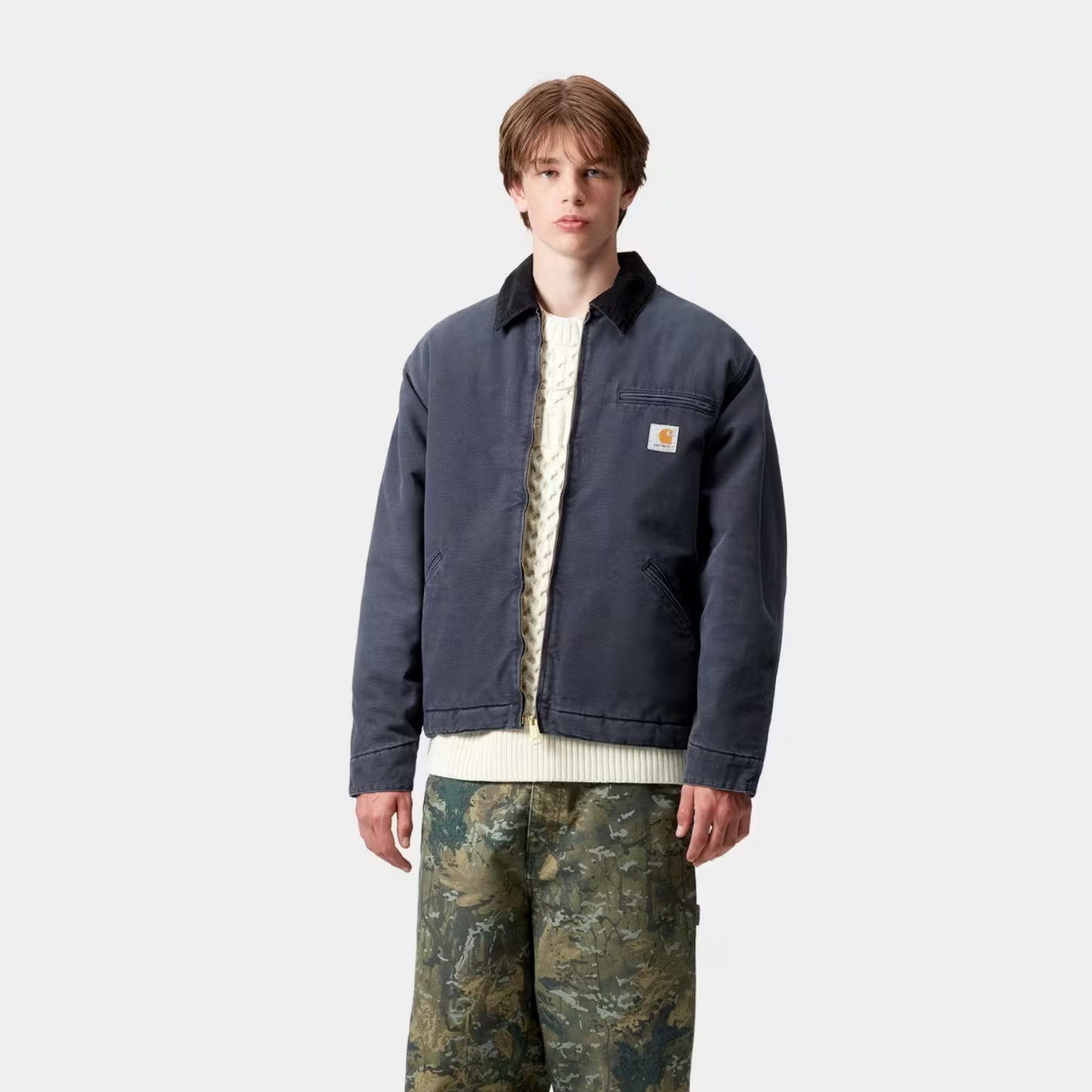 Carhartt WIP OG Detroit Jacket Dark Navy/Black Stone Canvas