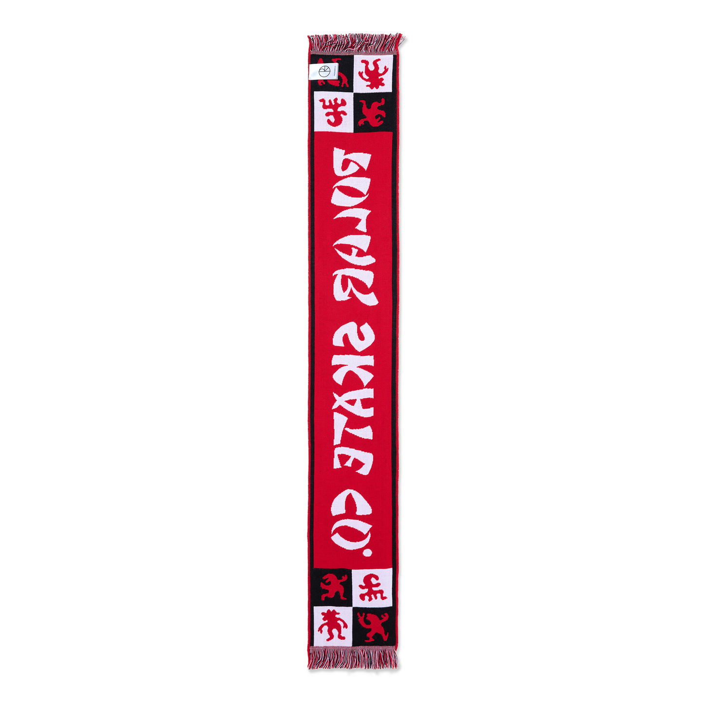 Polar Checkers Football Scarf Red