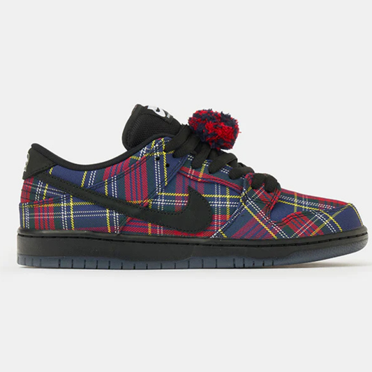 Nike SB x Nardwuar Dunk Low Pro University Red/Black-Yellow Strike-Deep Royal Blue