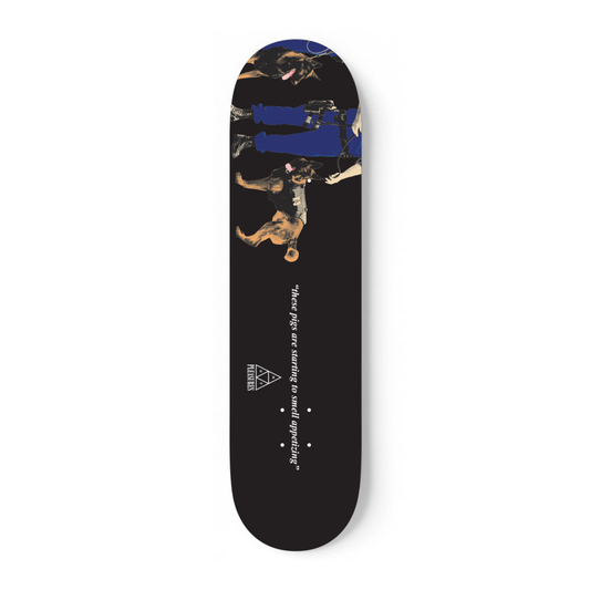 HUF X Pleasures Gang Control Skateboard Deck Black