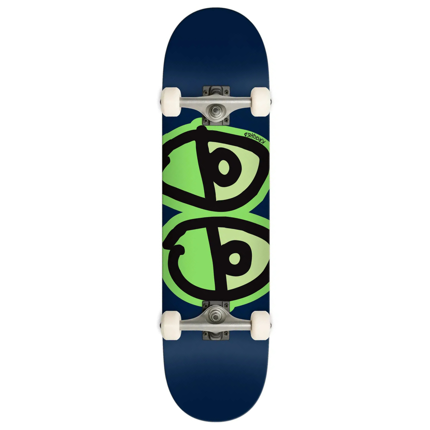 Krooked Glow Eyes Complete Skateboard Dark Navy 8.25