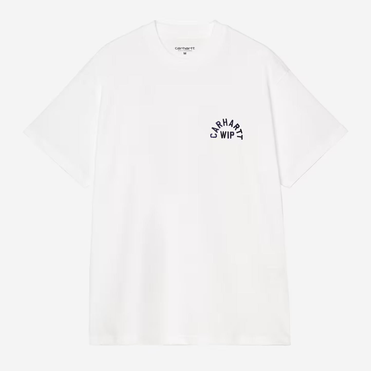 Carhartt WIP Arch Script T-Shirt White/Dark Navy