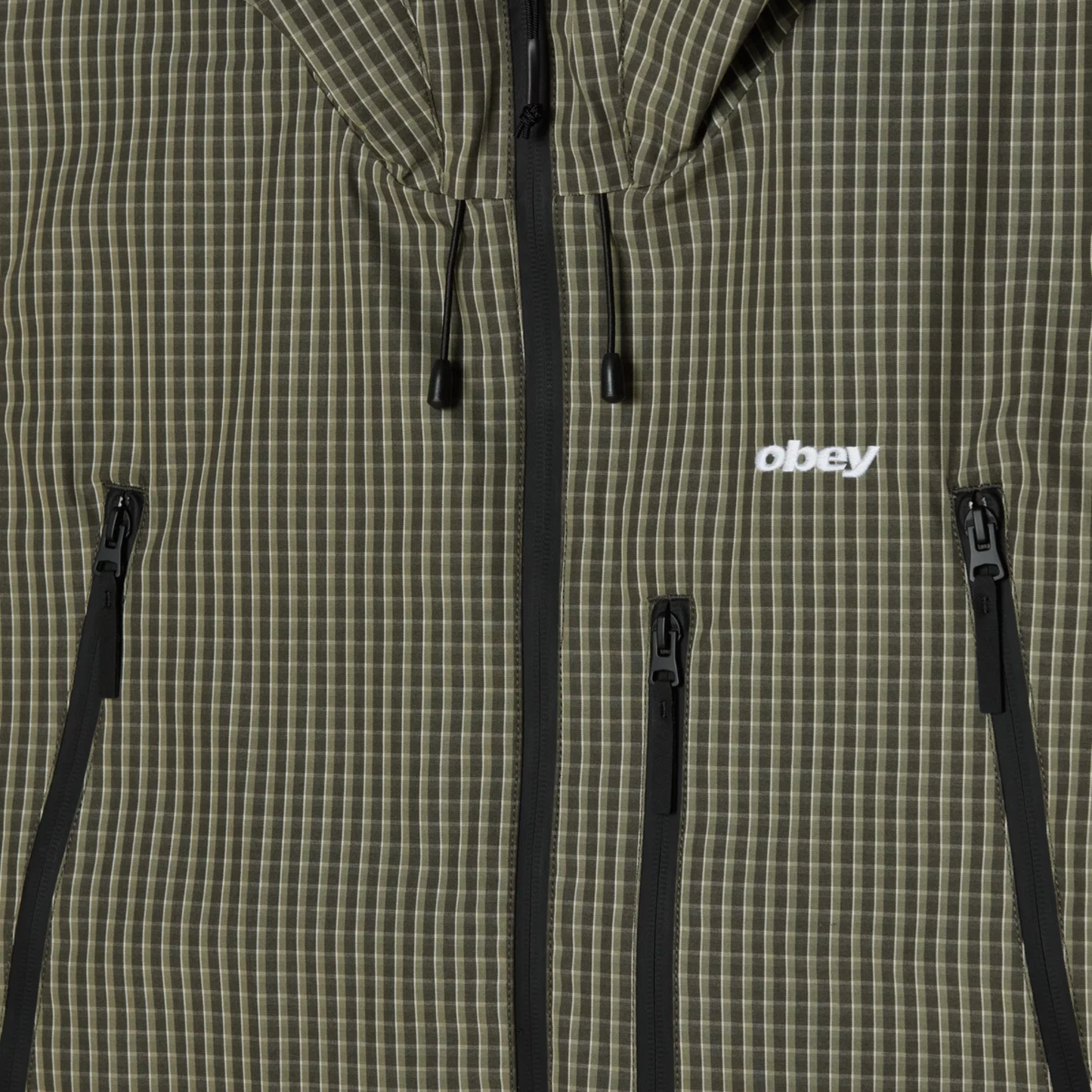 Obey Obsidian Jacket Vetiver Plaid