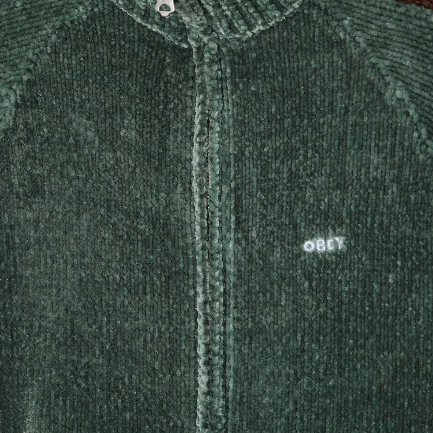 Obey Varen Zip Up Sweater Dark Forest