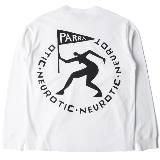 By Parra Neurotic Flag Longsleeve T-Shirt White