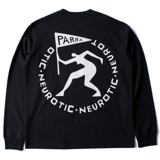 By Parra Neurotic Flag Longsleeve T-Shirt Black
