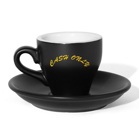Cash Only Logo Espresso Mug Set