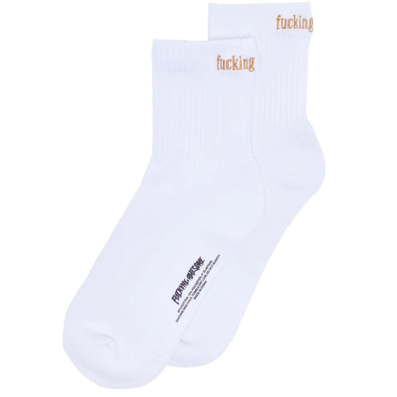 Fucking Awesome Cross 1/4 Sock White
