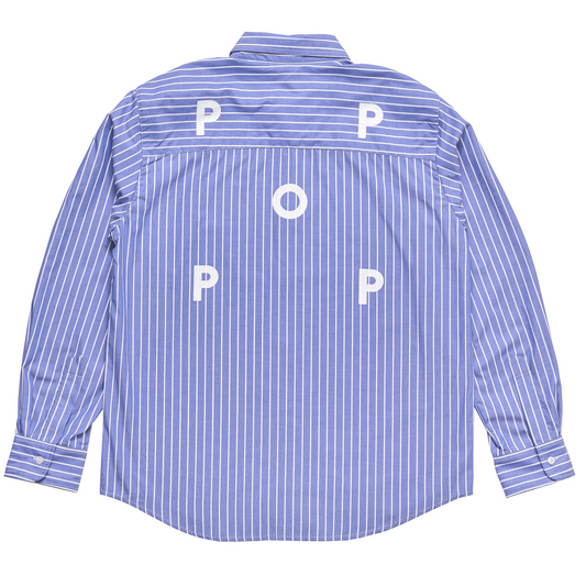 POP Logo Striped Shirt Blue