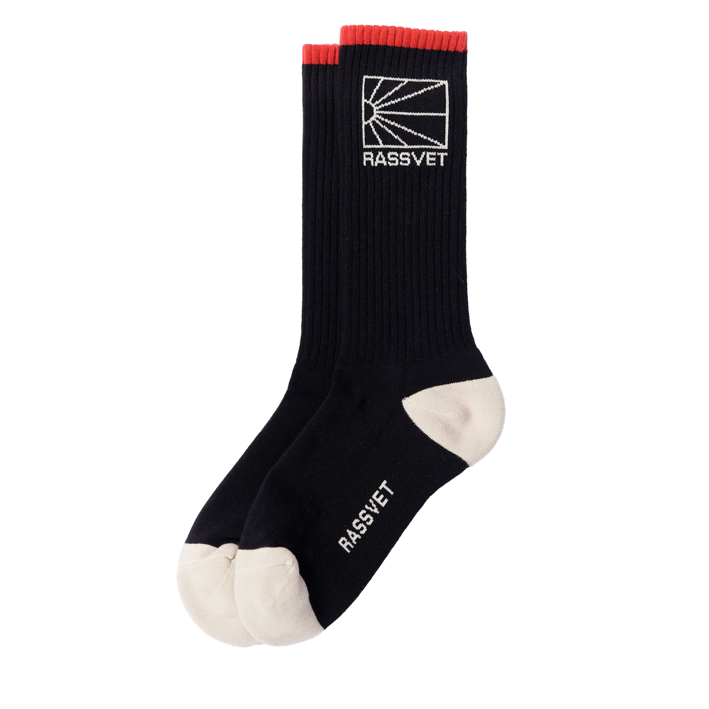 Rassvet Logo Knit Socks Black
