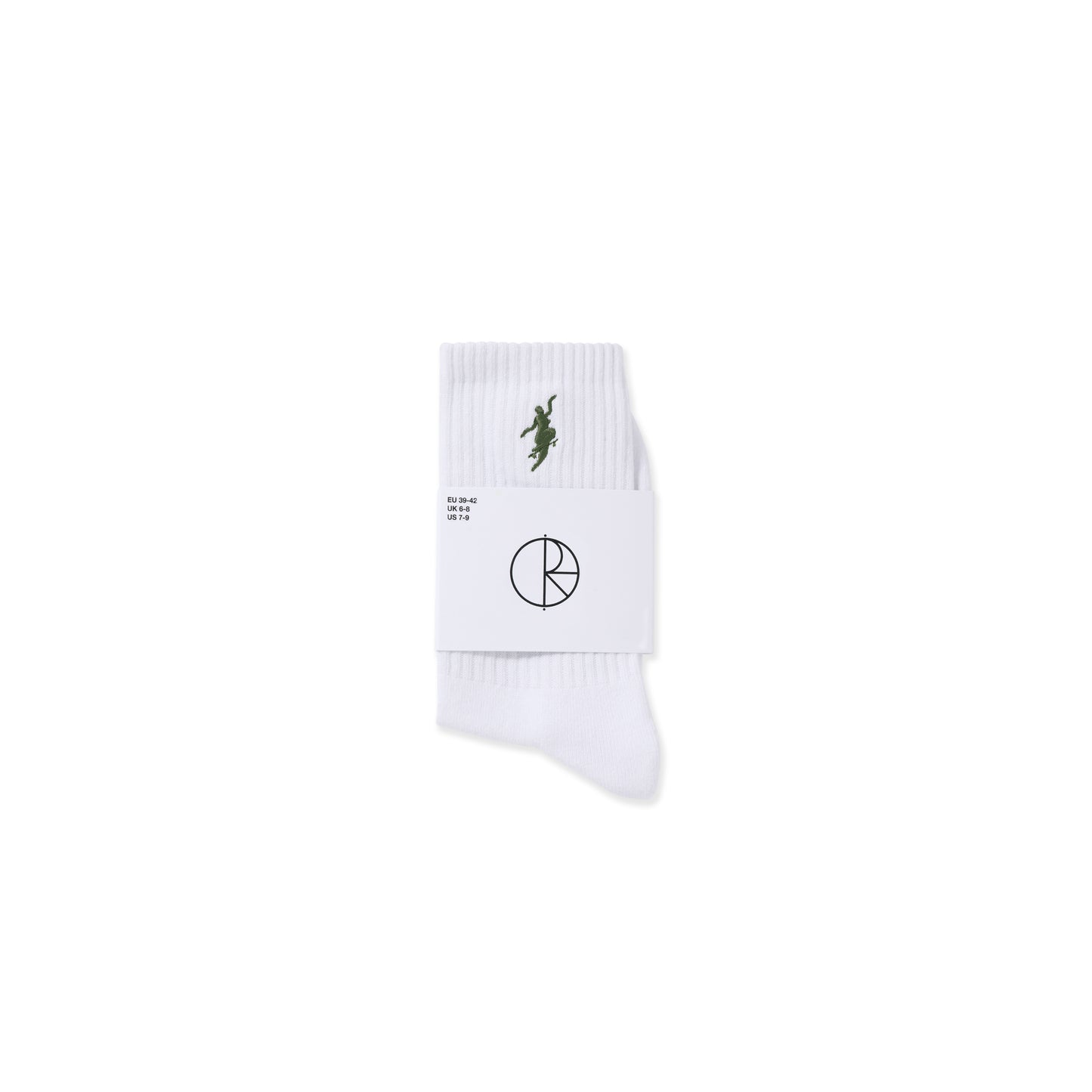 Polar No Comply Socks White/Army Green