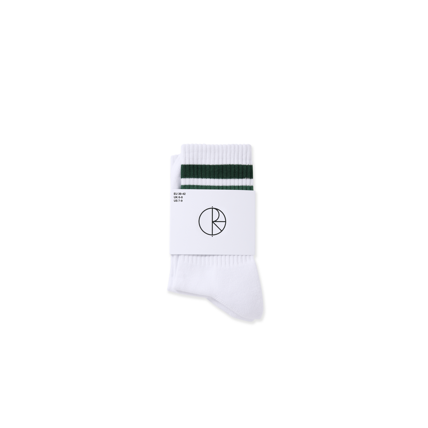 Polar Fat Stripe Rib Socks White/Green