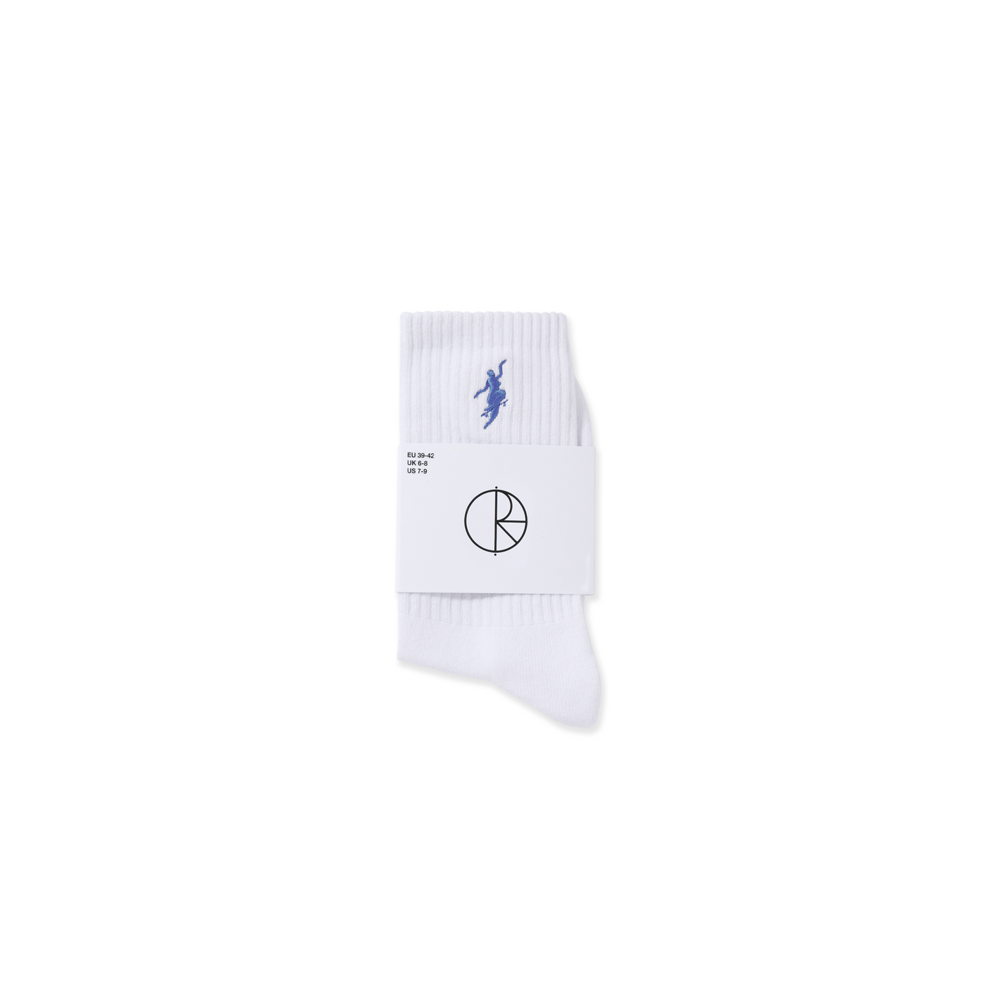 Polar No Comply Rib Socks White/Blue