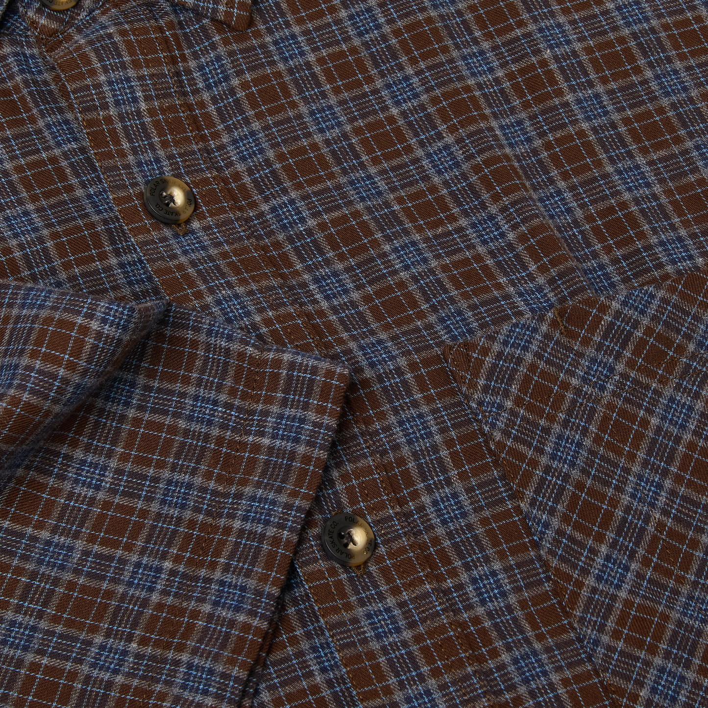 Polar Mitchell Poplin Shirt Brown/Blue