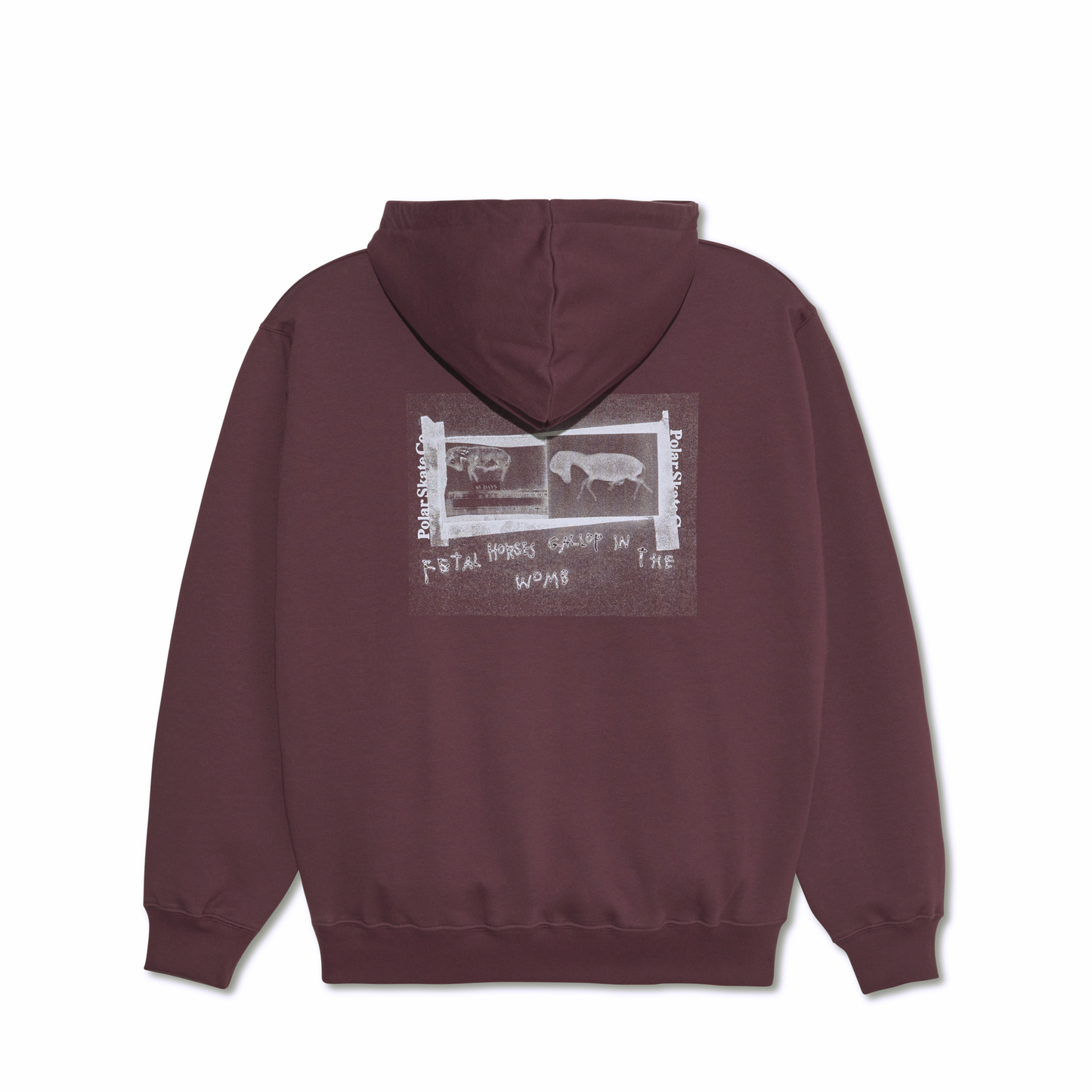 Polar Beautiful Horses Dave Hoodie Plum