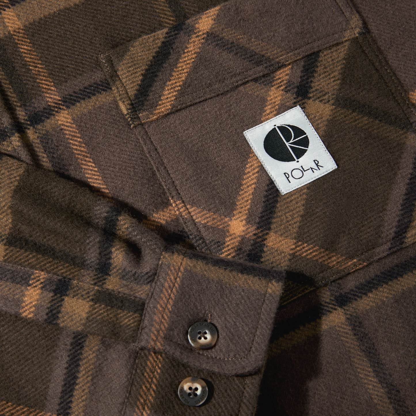 Polar Flannel Mike Longsleeve Shirt Brown / Mauve