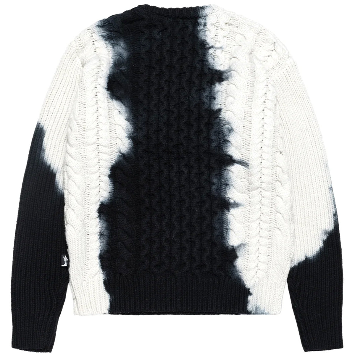 Stüssy Tie Dye Fisherman Sweater Black