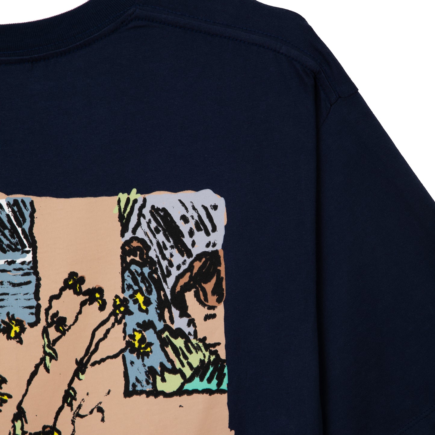 Tired Cat Nap T-Shirt Navy