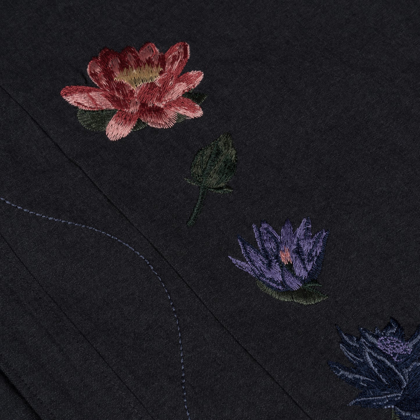 Dime Lotus Button Up Shirt Vintage Black