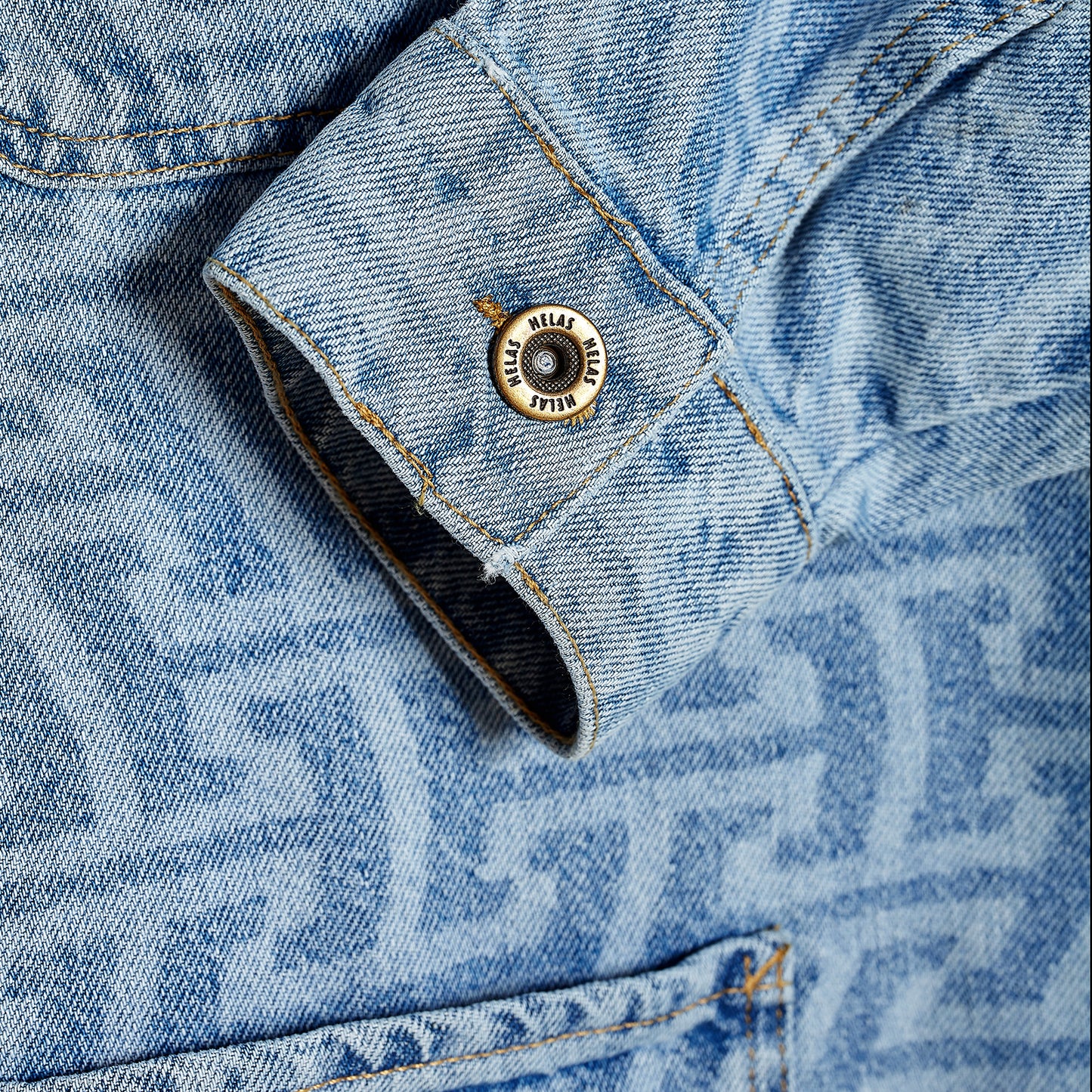 Helas Wave Denim Jacket Light Blue