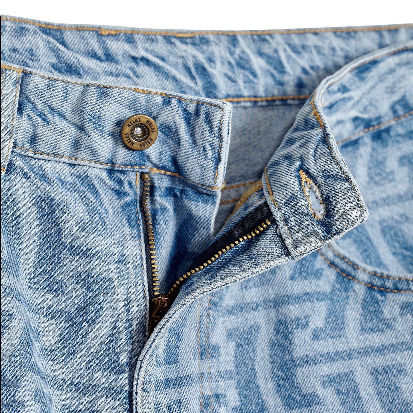 Helas Wave Denim Pants Light Blue