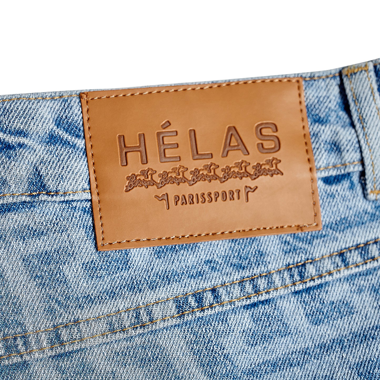 Helas Wave Denim Pants Light Blue